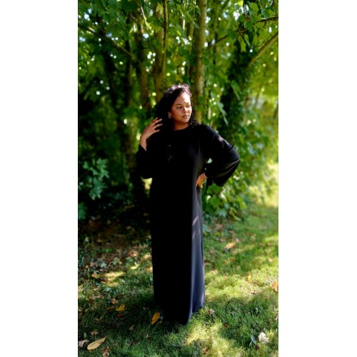 Robe Abaya manche avec noeud