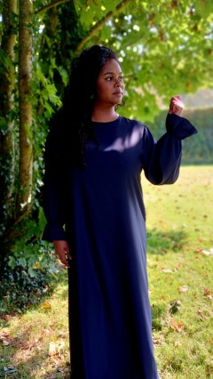 Robe Abaya manche volant